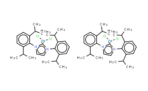 CAS No. 444910-17-2, Dichloro(di-μ-chloro)bis[1,3-bis(2,6-di-i-propylphenyl)imidazol-2-ylidene]dipalladium(II)