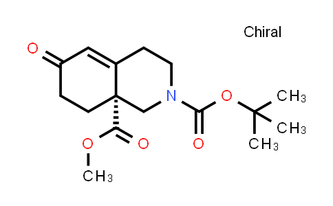 CAS No. 445312-74-3, 2-tert-Butyl 8a-methyl (8aR)-6-oxo-1,2,3,4,6,7,8,8a-octahydroisoquinoline-2,8a-dicarboxylate