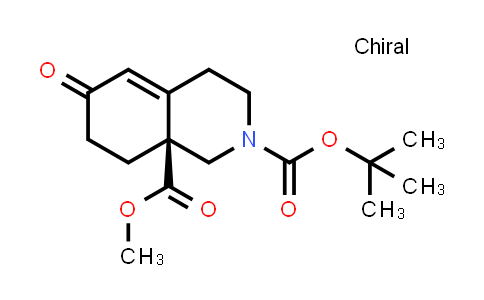 CAS No. 445312-78-7, 2-tert-Butyl 8a-methyl (8aS)-6-oxo-1,2,3,4,6,7,8,8a-octahydroisoquinoline-2,8a-dicarboxylate