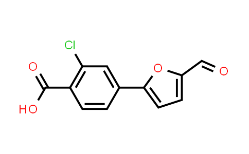 CAS No. 445405-01-6, 2-Chloro-4-(5-formylfuran-2-yl)benzoic acid