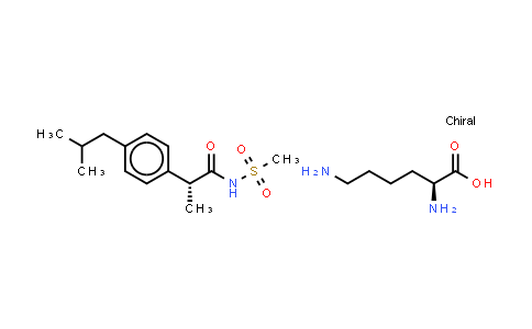 CAS No. 446024-42-6, Lysine,compd. with(αR)-α-methyl-4-(2-methylpropyl)-N-(methylsulfonyl)benzeneacetamide(1:1)
