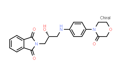 CAS No. 446292-07-5, (R)-2-(2-Hydroxy-3-((4-(3-oxomorpholino)phenyl)amino)propyl)isoindoline-1,3-dione