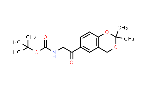 CAS No. 452339-71-8, tert-Butyl (2-(2,2-dimethyl-4H-benzo[d][1,3]dioxin-6-yl)-2-oxoethyl)carbamate