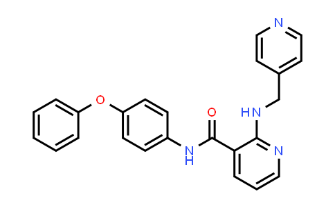 CAS No. 453563-13-8, 3-Pyridinecarboxamide, N-(4-phenoxyphenyl)-2-[(4-pyridinylmethyl)amino]-