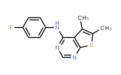 CAS No. 453583-40-9, N-(4-Fluorophenyl)-5,6-dimethylthieno[2,3-d]pyrimidin-4-amine