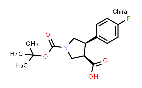 CAS No. 455954-94-6, (3R,4R)-1-(tert-Butoxycarbonyl)-4-(4-fluorophenyl)pyrrolidine-3-carboxylic acid