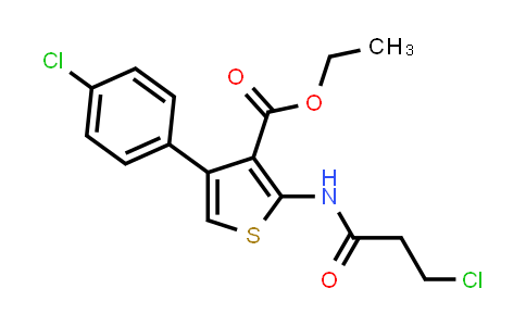 CAS No. 457621-59-9, Ethyl 4-(4-chlorophenyl)-2-(3-chloropropanamido)thiophene-3-carboxylate