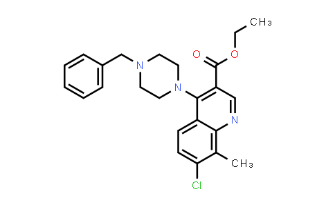 CAS No. 457937-15-4, Ethyl 4-(4-benzylpiperazin-1-yl)-7-chloro-8-methylquinoline-3-carboxylate