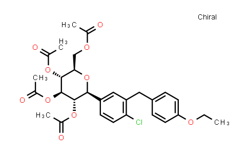 CAS No. 461432-25-7, (2R,3R,4R,5S,6S)-2-(Acetoxymethyl)-6-(4-chloro-3-(4-ethoxybenzyl)phenyl)tetrahydro-2H-pyran-3,4,5-triyl triacetate