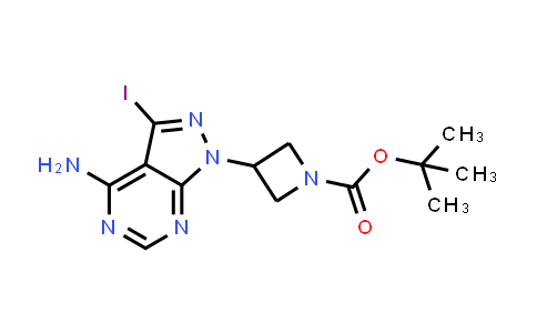 CAS No. 461699-22-9, tert-Butyl 3-(4-amino-3-iodo-1H-pyrazolo[3,4-d]pyrimidin-1-yl)azetane-1-carboxylate