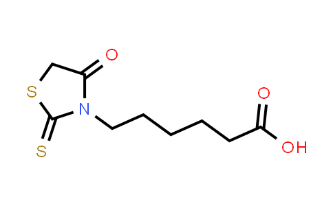 CAS No. 4649-06-3, 6-(4-Oxo-2-thioxothiazolidin-3-yl)hexanoic acid