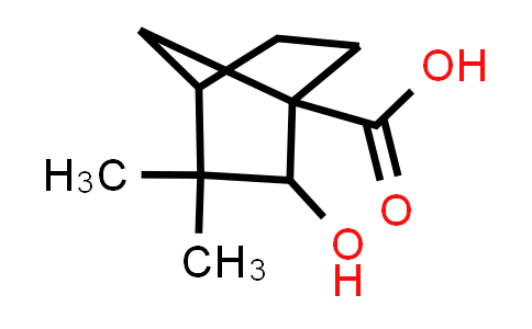 CAS No. 469-73-8, 2-Hydroxy-3,3-dimethylbicyclo[2.2.1]heptane-1-carboxylic acid