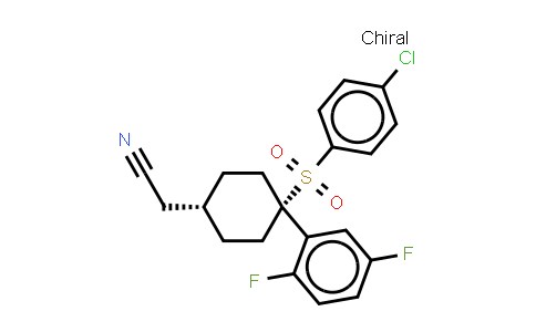 CAS No. 471905-01-8, 2-((1S,4S)-4-(4-chlorophenylsulfonyl)-4-(2,5-difluorophenyl)cyclohexyl)acetonitrile