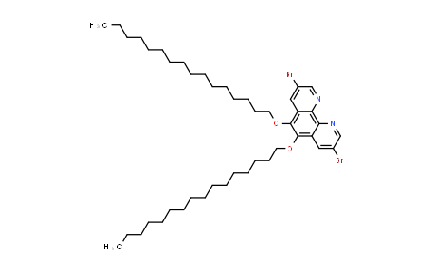 CAS No. 473255-23-1, 3,8-Dibromo-5,6-bis(hexadecyloxy)-1,10-phenanthroline