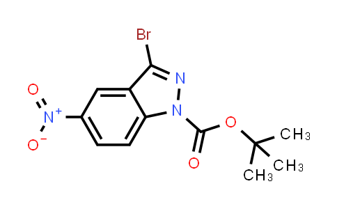 CAS No. 473416-22-7, tert-Butyl 3-bromo-5-nitro-1H-indazole-1-carboxylate