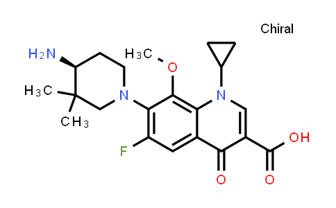 CAS No. 473839-20-2, 7-[(4S)-4-Amino-3,3-dimethyl-1-piperidinyl]-1-cyclopropyl-6-fluoro-1,4-dihydro-8-methoxy-4-oxo-3-quinolinecarboxylic acid