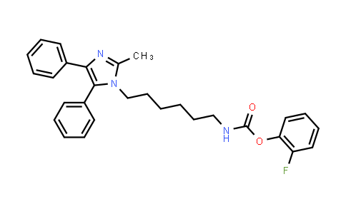 CAS No. 474429-87-3, Carbamic acid, N-[6-(2-methyl-4,5-diphenyl-1H-imidazol-1-yl)hexyl]-, 2-fluorophenyl ester