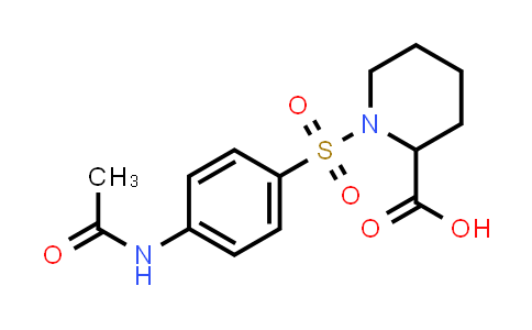 CAS No. 474625-95-1, 1-((4-Acetamidophenyl)sulfonyl)piperidine-2-carboxylic acid