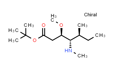 CAS No. 474645-22-2, (3R,4S,5S)-tert-butyl 3-methoxy-5-methyl-4-(methylamino)heptanoate