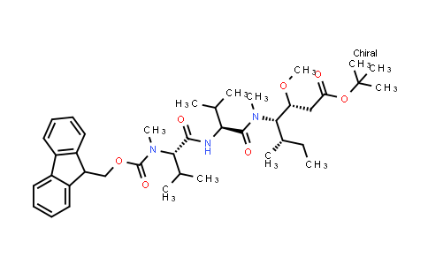 CAS No. 474645-25-5, (5S,8S,11S,12R)-tert-butyl 11-((S)-sec-butyl)-1-(9H-fluoren-9-yl)-5,8-diisopropyl-12-methoxy-4,10-dimethyl-3,6,9-trioxo-2-oxa-4,7,10-triazatetradecan-14-oate