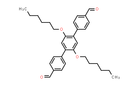 CAS No. 474974-24-8, 2',5'-Bis(hexyloxy)-[1,1':4',1''-terphenyl]-4,4''-dicarbaldehyde
