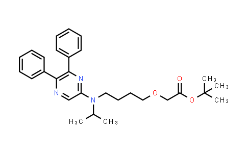 CAS No. 475084-96-9, Acetic acid, [4-[(5,6-diphenylpyrazinyl)(1-methylethyl)amino]butoxy]-, 1,1-dimethylethyl ester