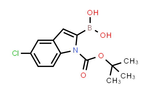 CAS No. 475102-12-6, 1H-Indole-1-carboxylic acid, 2-borono-5-chloro-, 1-(1,1-dimethylethyl) ester