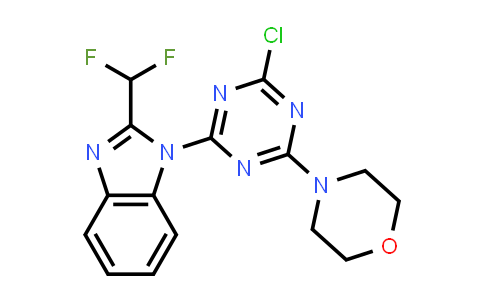 CAS No. 475111-38-7, 4-(4-Chloro-6-(2-(difluoromethyl)-1H-benzo[d]imidazol-1-yl)-1,3,5-triazin-2-yl)morpholine