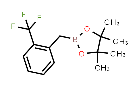 CAS No. 475250-54-5, 4,4,5,5-Tetramethyl-2-(2-(trifluoromethyl)benzyl)-1,3,2-dioxaborolane