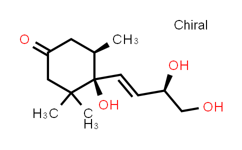 CAS No. 476682-97-0, Cyclohexanone, 4-[(1E,3R)-3,4-dihydroxy-1-butenyl]-4-hydroxy-3,3,5-trimethyl-, (4S,5R)-rel-