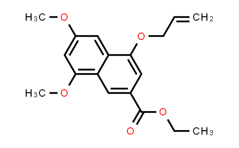 CAS No. 477849-65-3, 2-Naphthalenecarboxylic acid, 6,8-dimethoxy-4-(2-propen-1-yloxy)-, ethyl ester