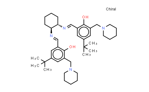 CAS No. 478282-27-8, 2,2′-[(1S,2S)-1,2-Cyclohexanediylbis[(E)-(nitriloMethylidyne)]]bis[4-(tert-butyl)-6-(1-piperidinylMethyl)phenol]