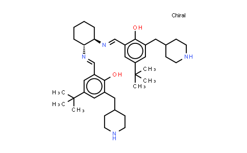 CAS No. 478282-28-9, 2,2′-[(1R,2R)-1,2-Cyclohexanediylbis[(E)-(nitrilomethylidyne)]]bis[4-(tert-butyl)-6-(1-piperidinylmethyl)phenol]