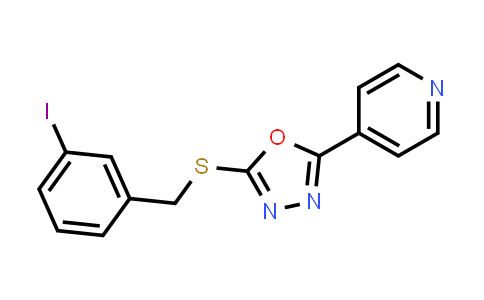 CAS No. 478482-75-6, Pyridine, 4-[5-[[(3-iodophenyl)methyl]thio]-1,3,4-oxadiazol-2-yl]-