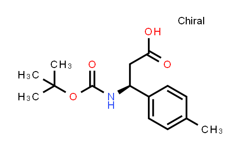 CAS No. 479064-96-5, (S)-3-((tert-Butoxycarbonyl)amino)-3-(p-tolyl)propanoic acid