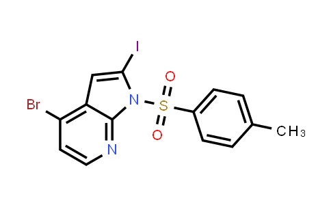 CAS No. 480423-17-4, 1H-Pyrrolo[2,3-b]pyridine, 4-bromo-2-iodo-1-[(4-methylphenyl)sulfonyl]-