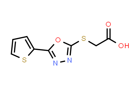 CAS No. 485334-94-9, {[5-(2-Thienyl)-1,3,4-oxadiazol-2-yl]thio}acetic acid