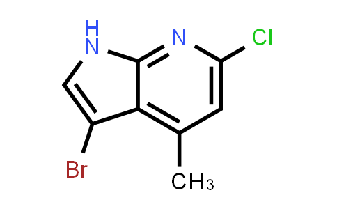 CAS No. 4893-89-4, 1H-Pyrrolo[2,3-b]pyridine, 3-bromo-6-chloro-4-methyl-