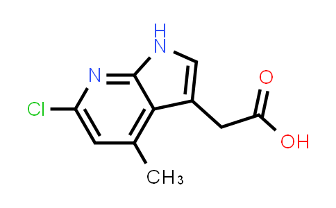 CAS No. 4894-39-7, 1H-Pyrrolo[2,3-b]pyridine-3-acetic acid, 6-chloro-4-methyl-