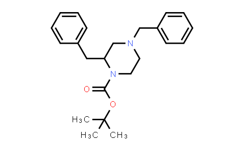 CAS No. 489437-72-1, tert-Butyl 2,4-dibenzylpiperazine-1-carboxylate