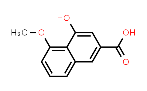 CAS No. 491-76-9, 2-Naphthalenecarboxylic acid, 4-hydroxy-5-methoxy-