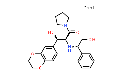 491833-26-2 | Pyrrolidine, 1-[(2S,3R)-3-(2,3-dihydro-1,4-benzodioxin-6-yl)-3-hydroxy-2-[[(1S)-2-hydroxy-1-phenylethyl]amino]-1-oxopropyl]-