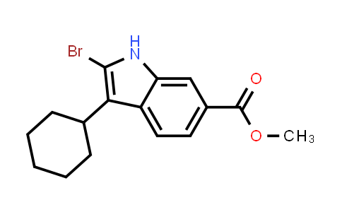 CAS No. 494799-19-8, Methyl 2-bromo-3-cyclohexyl-1H-indole-6-carboxylate
