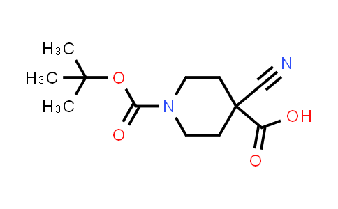 CAS No. 495415-34-4, 1-(tert-Butoxycarbonyl)-4-cyanopiperidine-4-carboxylic acid