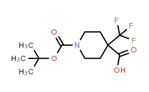 CAS No. 495415-51-5, 1-[(tert-Butoxy)carbonyl]-4-(trifluoromethyl)piperidine-4-carboxylic acid