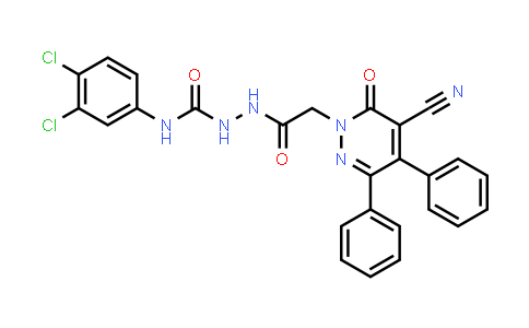 496971-78-9 | 2-(2-(5-Cyano-6-oxo-3,4-diphenylpyridazin-1(6H)-yl)acetyl)-N-(3,4-dichlorophenyl)hydrazinecarboxamide