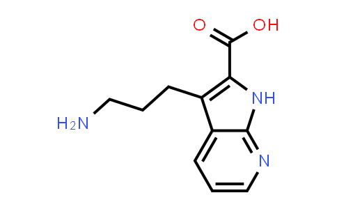 CAS No. 49837-19-6, 1H-Pyrrolo[2,3-b]pyridine-2-carboxylic acid, 3-(3-aminopropyl)-