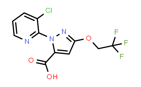 CAS No. 500011-97-2, 1-(3-Chloropyridin-2-yl)-3-(2,2,2-trifluoroethoxy)-1H-pyrazole-5-carboxylic acid