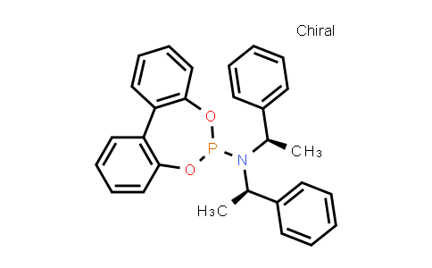 CAS No. 500103-26-4, N,N-Bis[(1R)-1-phenylethyl]dibenzo[d,f][1,3,2]dioxaphosphepin-6-amine