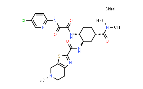 CAS No. 500572-10-1, N1-(5-Chloropyridin-2-yl)-N2-((1R,2R,4S)-4-(dimethylcarbamoyl)-2-(5-methyl-4,5,6,7-tetrahydrothiazolo[5,4-c]pyridine-2-carboxamido)cyclohexyl)oxalamide